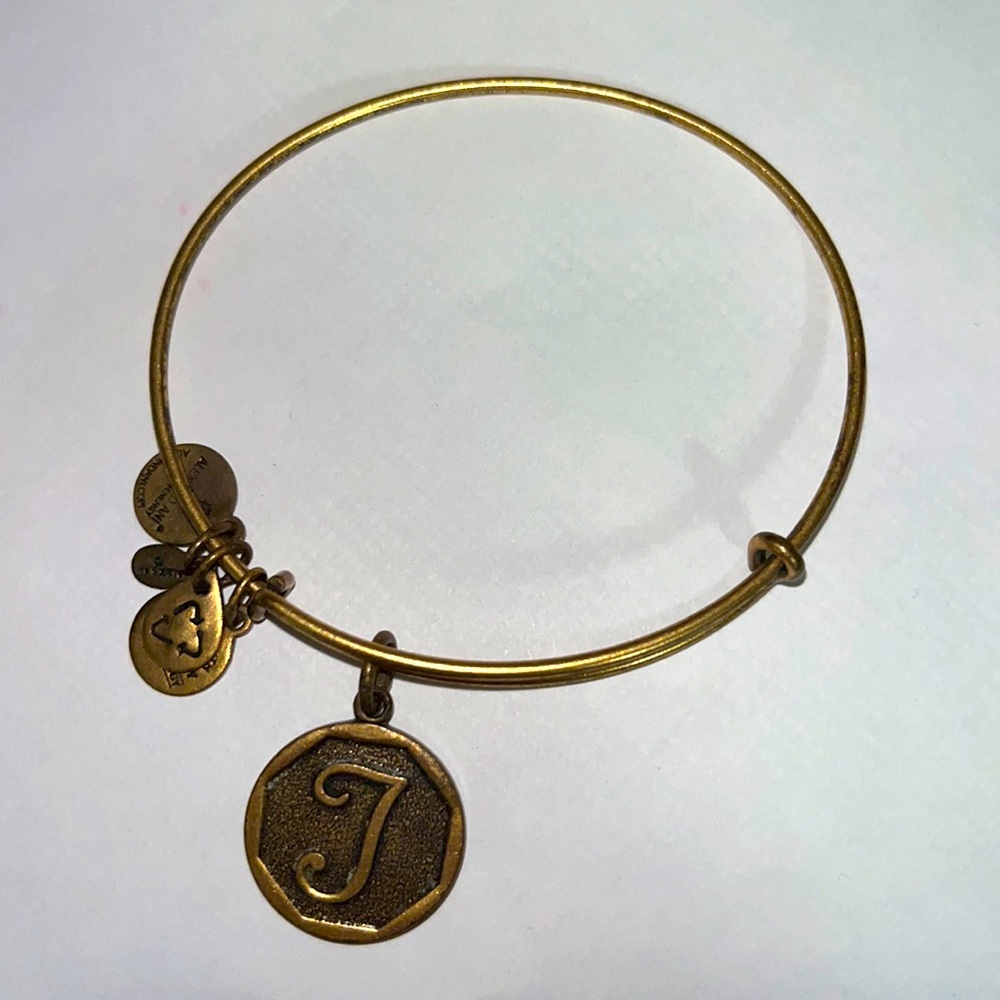 T or J Cursive Initial Bracelet Alex and Ani